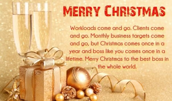 Merry Christmas Messages / SMS For Boss
