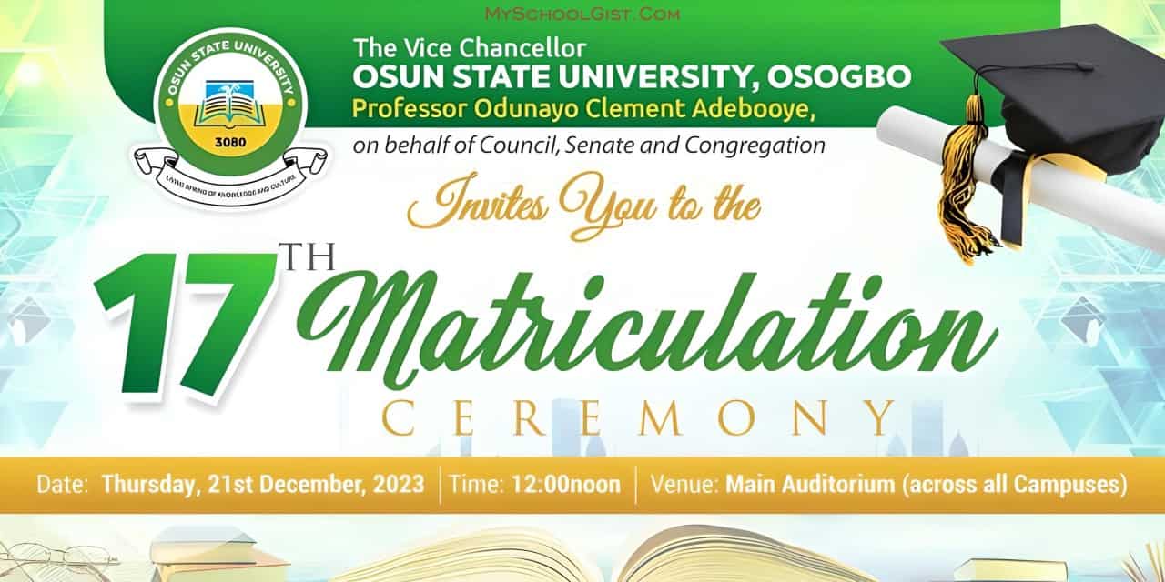 Osun State University (UNIOSUN) Matriculation Ceremony