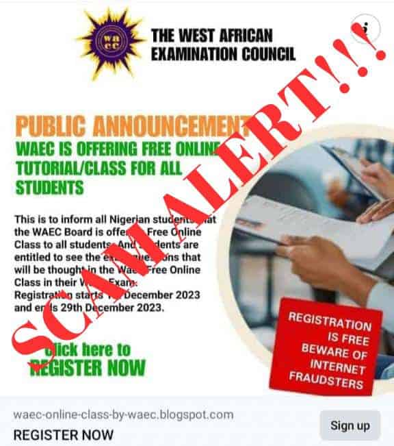 WAEC FAke Online Classes