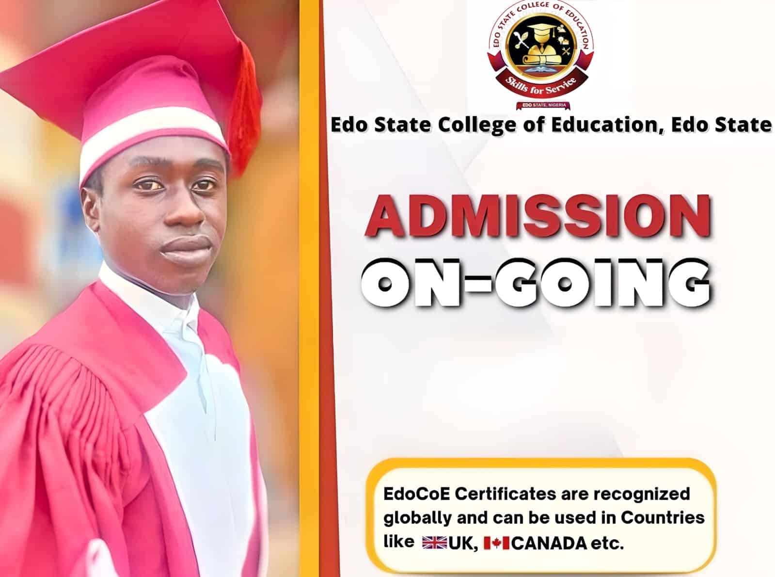 Edo State College of Education (EDOCOE) PDE Admission