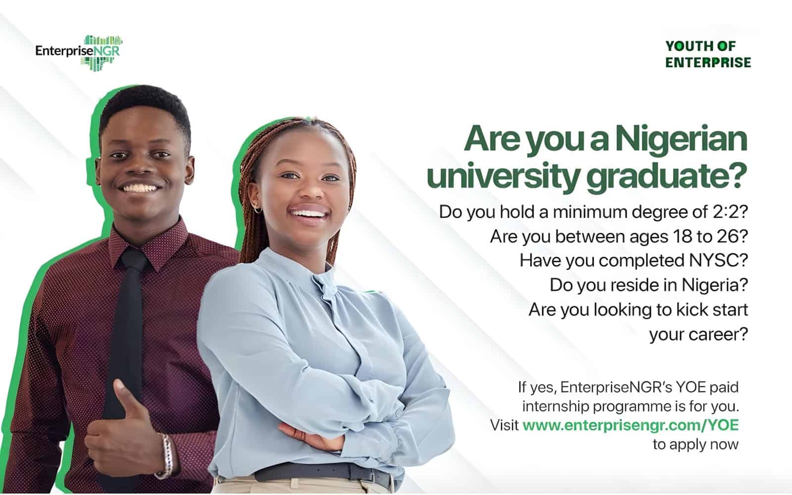 EnterpriseNGR Youth of Enterprise (YOE) Internship