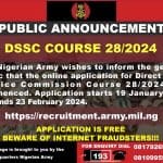 Nigerian Army DSSC Recruitment 2024: Eligibility & Application