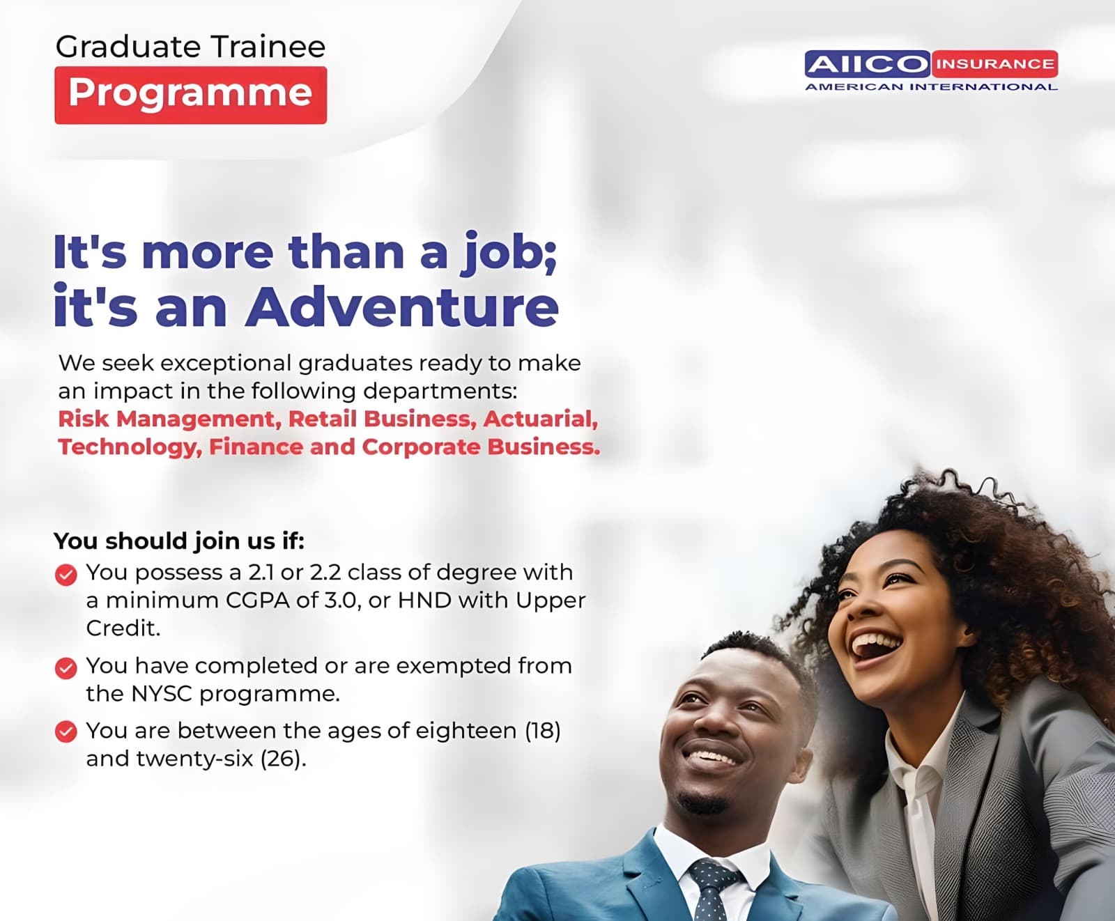 AIICO's Graduate Trainee Programme