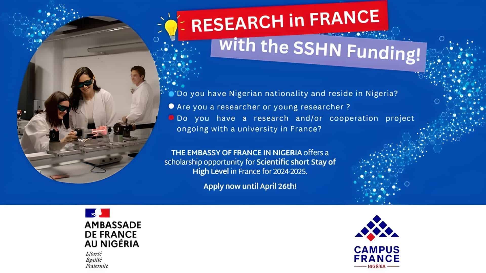 Embassy of France in Nigeria Scholarships