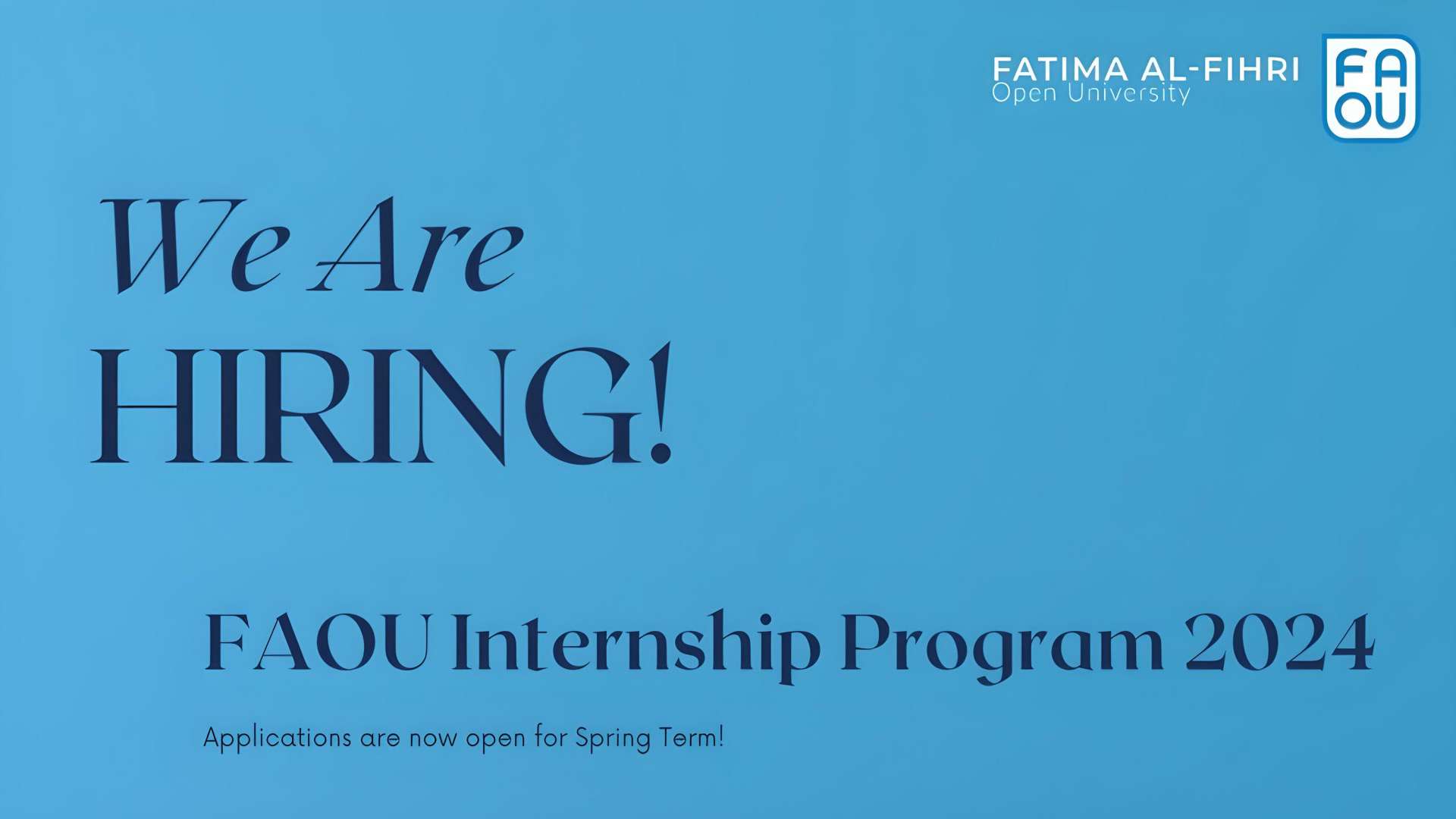 Fatima Al-Fihri Open University (FAOU) Internship