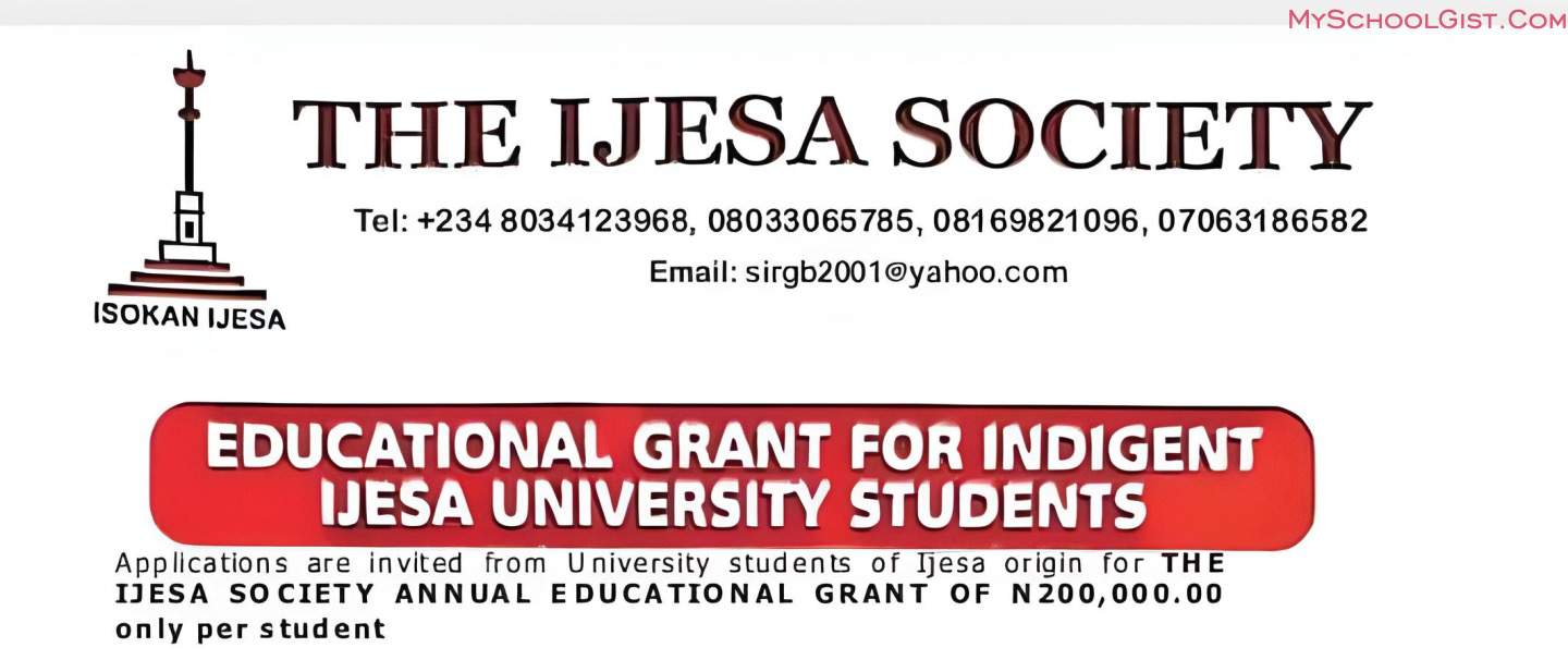 The Ijesa Society Educational Grant